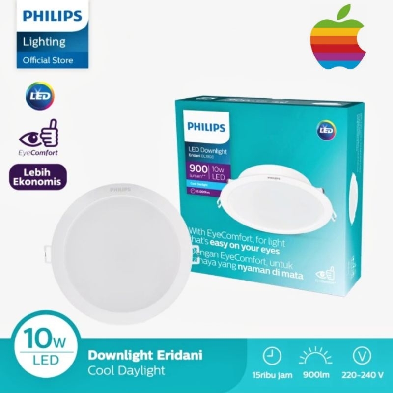 Lampu Philips Eridani 10 W DL190B Putih - Led Downlight Philips Eridani Lampu Downlight Panel 10 Wat