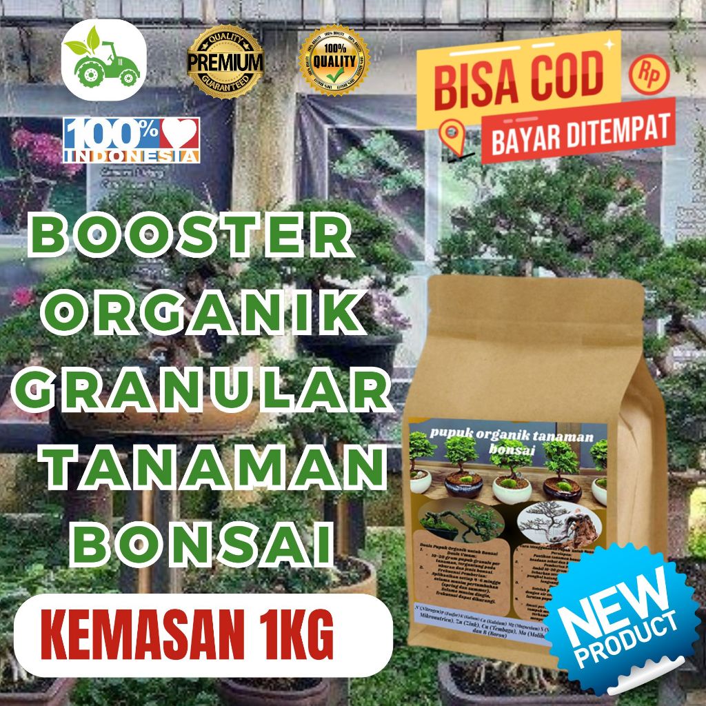 Pupuk Organik Granul 1kg untuk Bonsai Meningkatkan pertumbuhan daun dan cabang