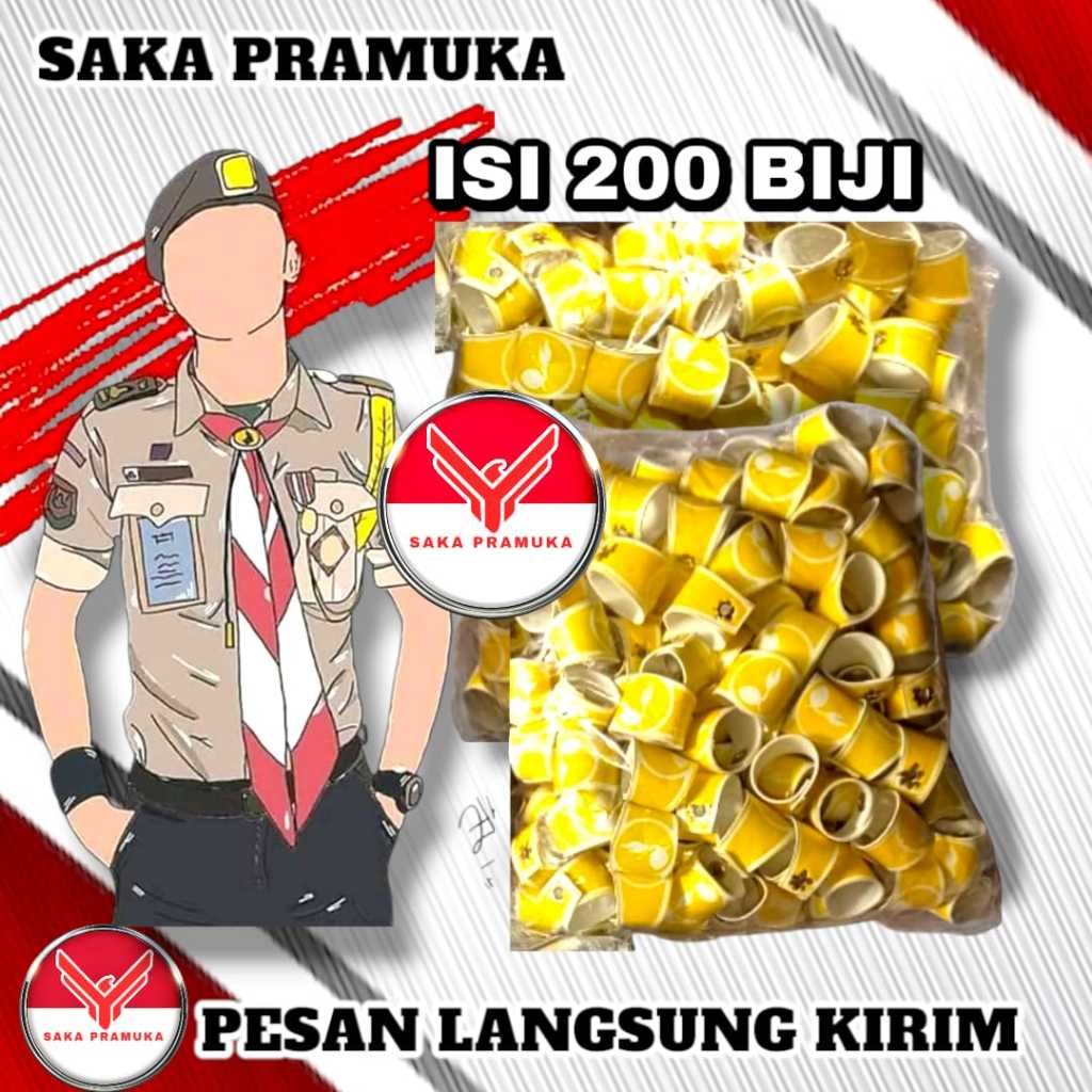 

[isi 200 biji] ring kolong kacu pramuka kining penegak bahan kalep