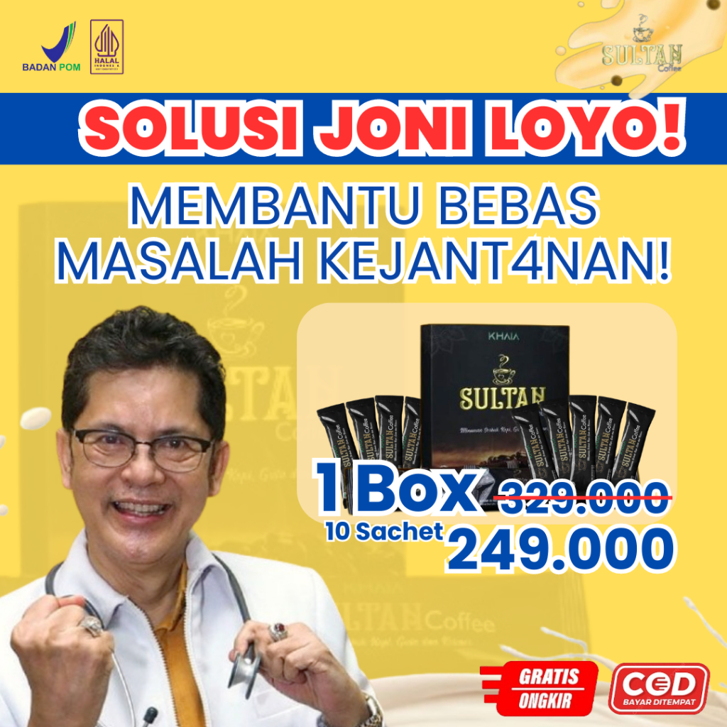 

KOPI HERBAL Sultan - Vitamin Pria Kuat Solusi Atasi Masalah LOYO Ejakulasi Joni Kuat Tahan Lama