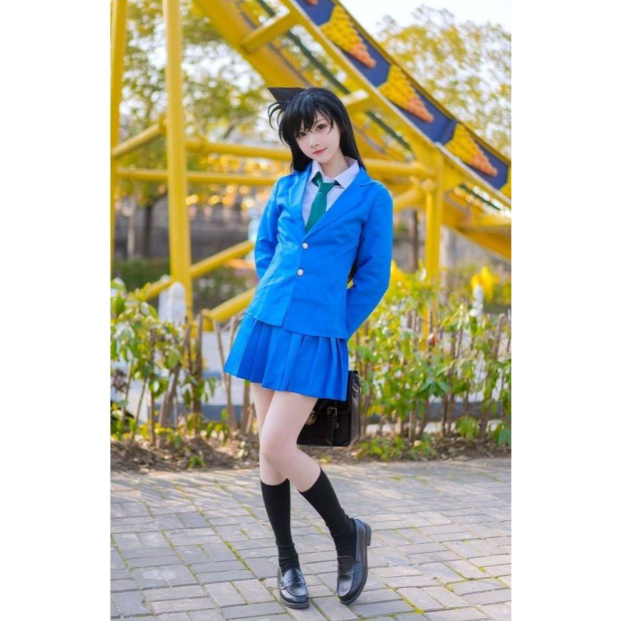 Kostum Ran Mouri Cosplay Anime Jepang Detective Conan