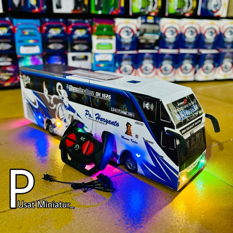 MINIATUR BUS REMOTE CONTROL, BUS TELOLET, AKSESORIS LAMPU