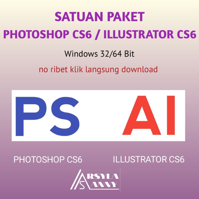 Satuan atau Paket PS CS6 / AI CS6 Full Version