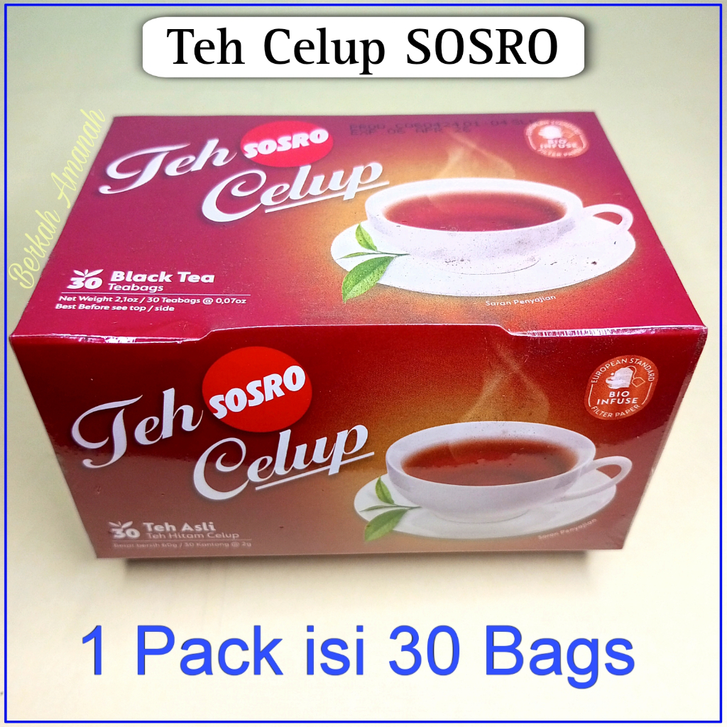 

Teh Celup SOSRO 1 Pack isi 30 Bags(kantong) - Asli Original Teh Hitam Berkualitas