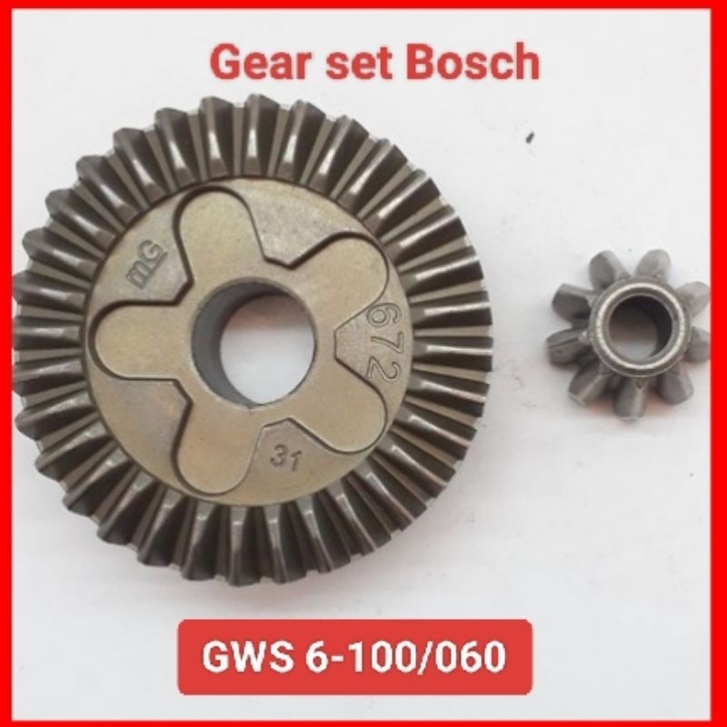 Gear Gerinda Bosch Gws 6-100 GWS 060 Gear set Gigi Nanas Lurus GWS 6100 GWS 060 Gear Gigi Nanas Bosc