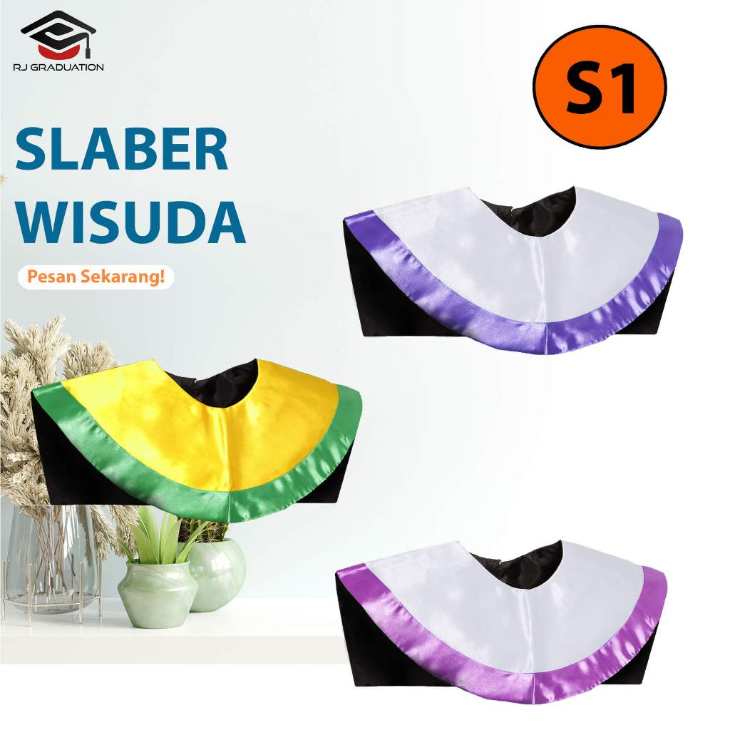 Slaber Wisuda Dewasa/ Sleber/ Sleber Wisuda/ Slabber/ Kerah Wisuda/Perlengkapan Wisuda Dewasa/ Slabe
