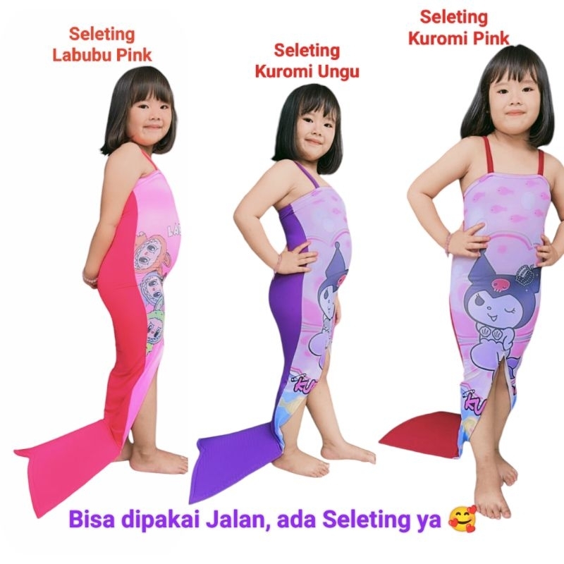 Bju Anak Perempuan Cstume Mermaid Mudah Dipakai Berenang Termurah Pakaian Bju Mermhed Anakanak Baju 