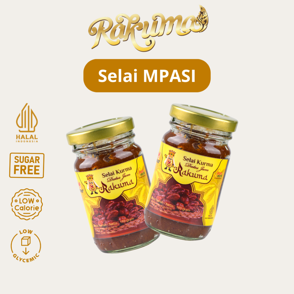 

Rakuma Selai Kurma Homemade Premium, Selai MPASI Bayi, Selai Sehat, Selai Kurma Kemasan 110g