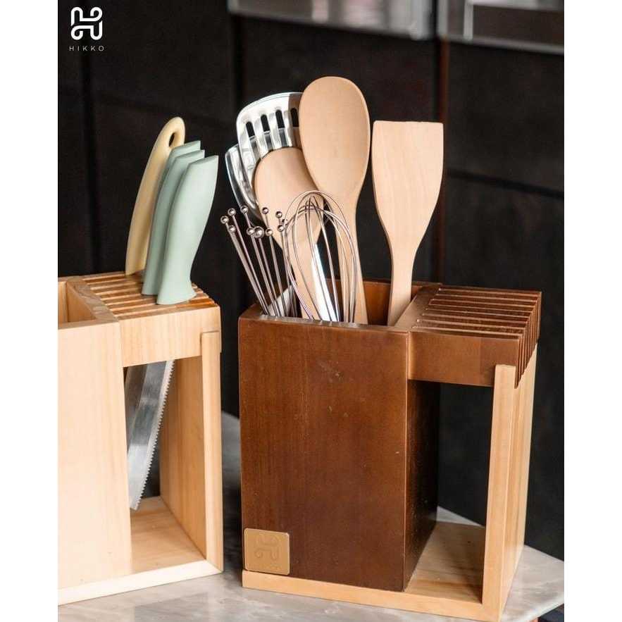 YUJI UTENSIL RACK|KITCHEN UTENSIL RACK|WOODEN KITCHEN UTENSIL RACK|TEMPAT PISAU|KITCHEN UTENSIL ORGA