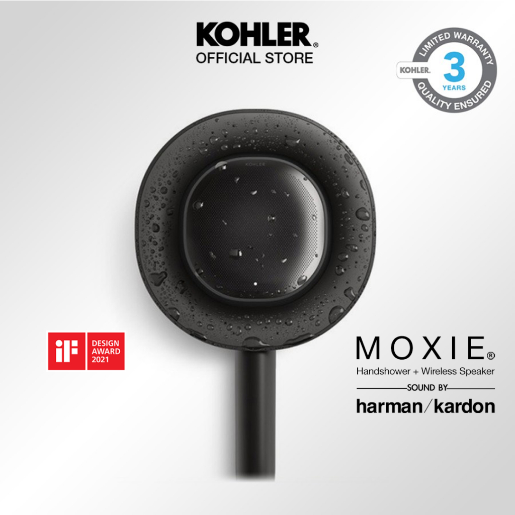 KOHLER Shower Speaker Moxie 2.0 Harman Kardon Bluetooth Speaker Hitam R28241T-NKE-BL Matte Black