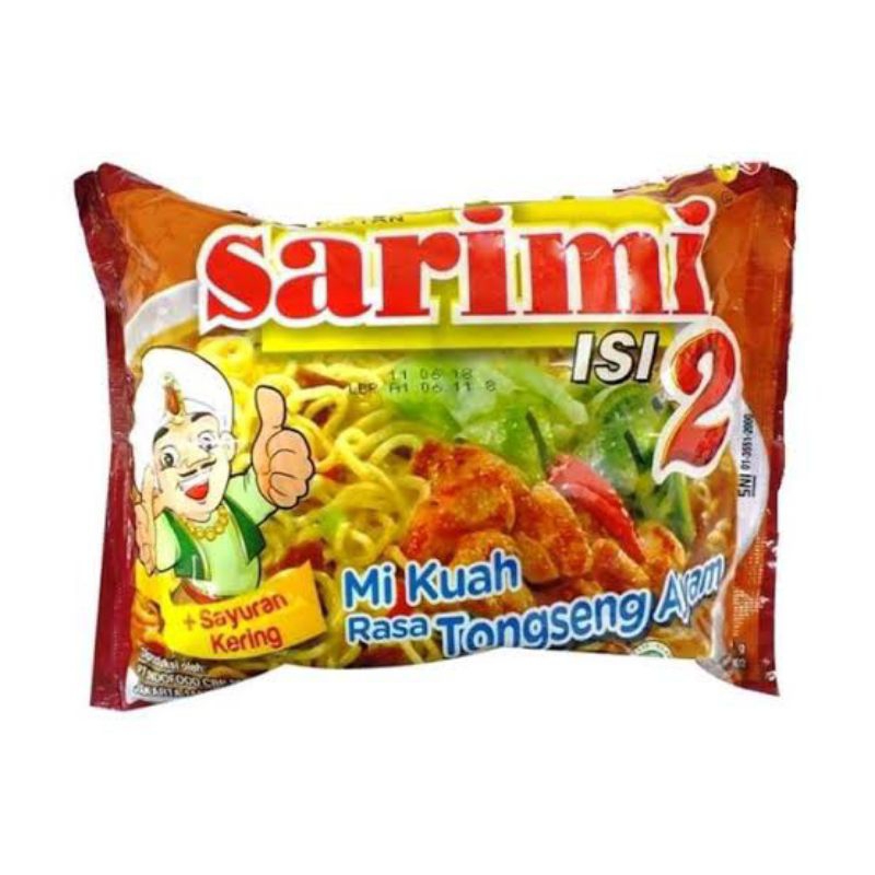 sarimi isi 2 per 1 dus isi 24 pcs/ayam kecap/ayam kremes/baso sapi/tongseng ayam/kari spesial/soto