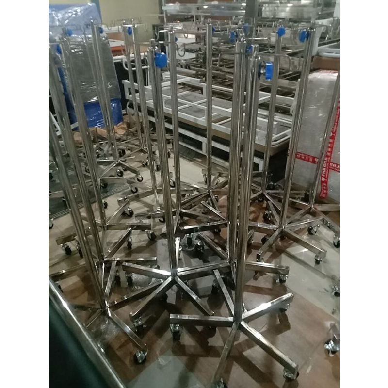 TIANG INFUS KAKI 5 STAINLESS || TIANG INFUS STAINLESS || KAKI 5 || TIANG INFUS