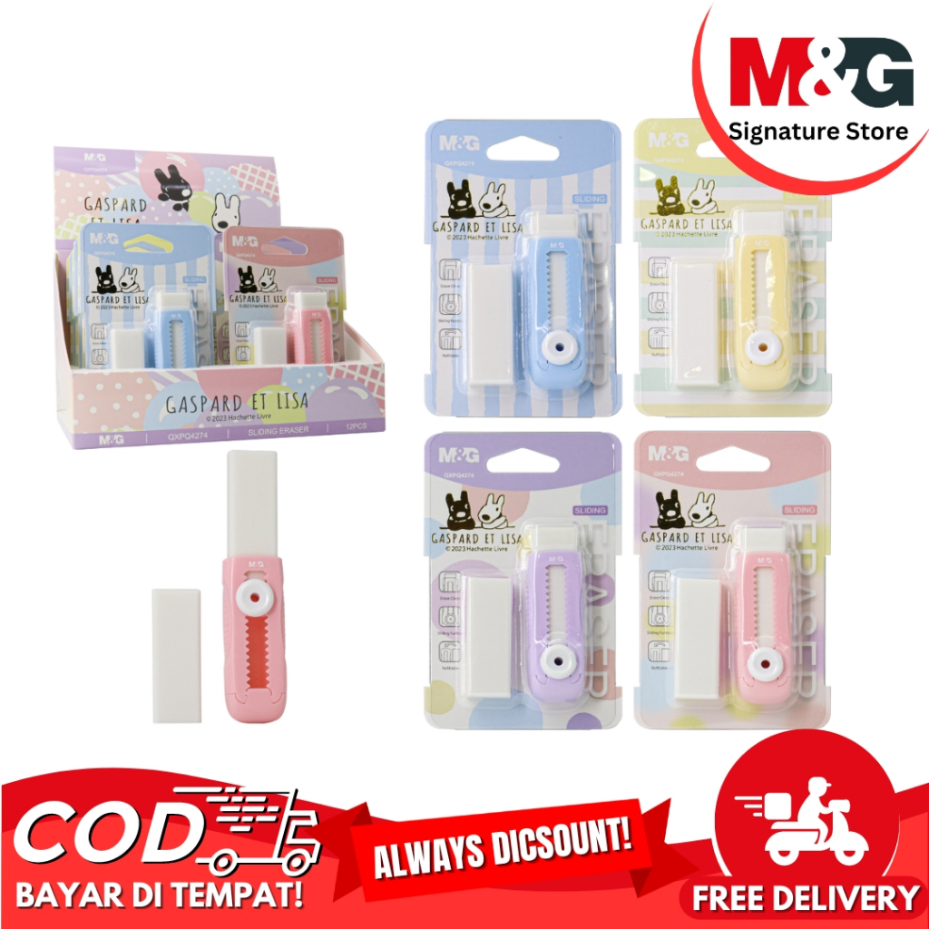 

Push Eraser + Refil M&G Gaspard Et Lisa Penghapus + Refil Penghapus Besar Putih #QXPQ4274 - Set Penghapus Mekanik Satuan