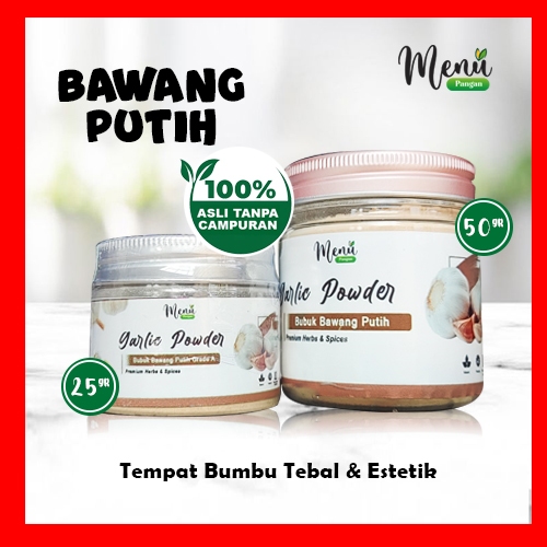 

Bawang Putih Bubuk Asli 100% Tanpa Campuran Super Wangi GRADE A - Garlic Powder Premium Rempah Rimpang Bumbu Dapur Bubuk Marinasi