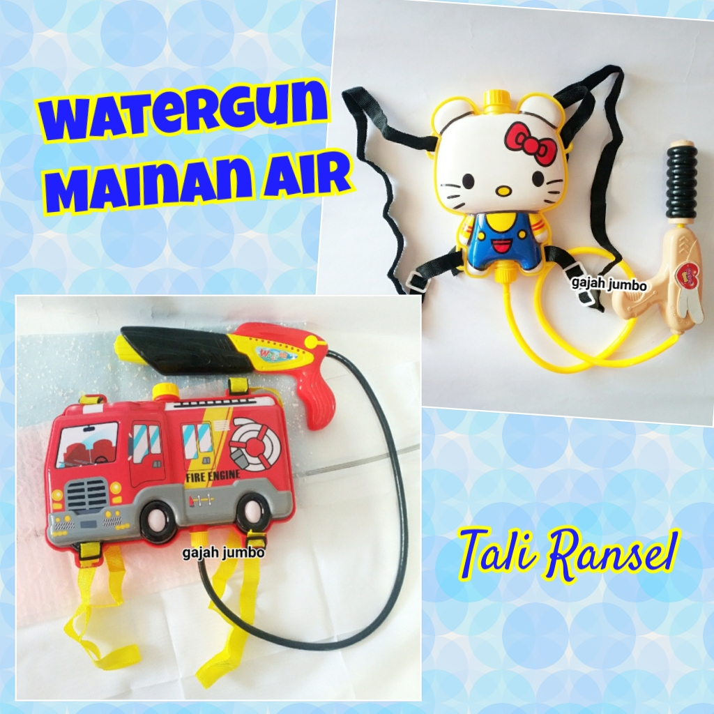 Mainan Water Gun Ransel Tabung Tembak Pistol Senapan Air Watergun Anak Perlengkapan Berenang Renang