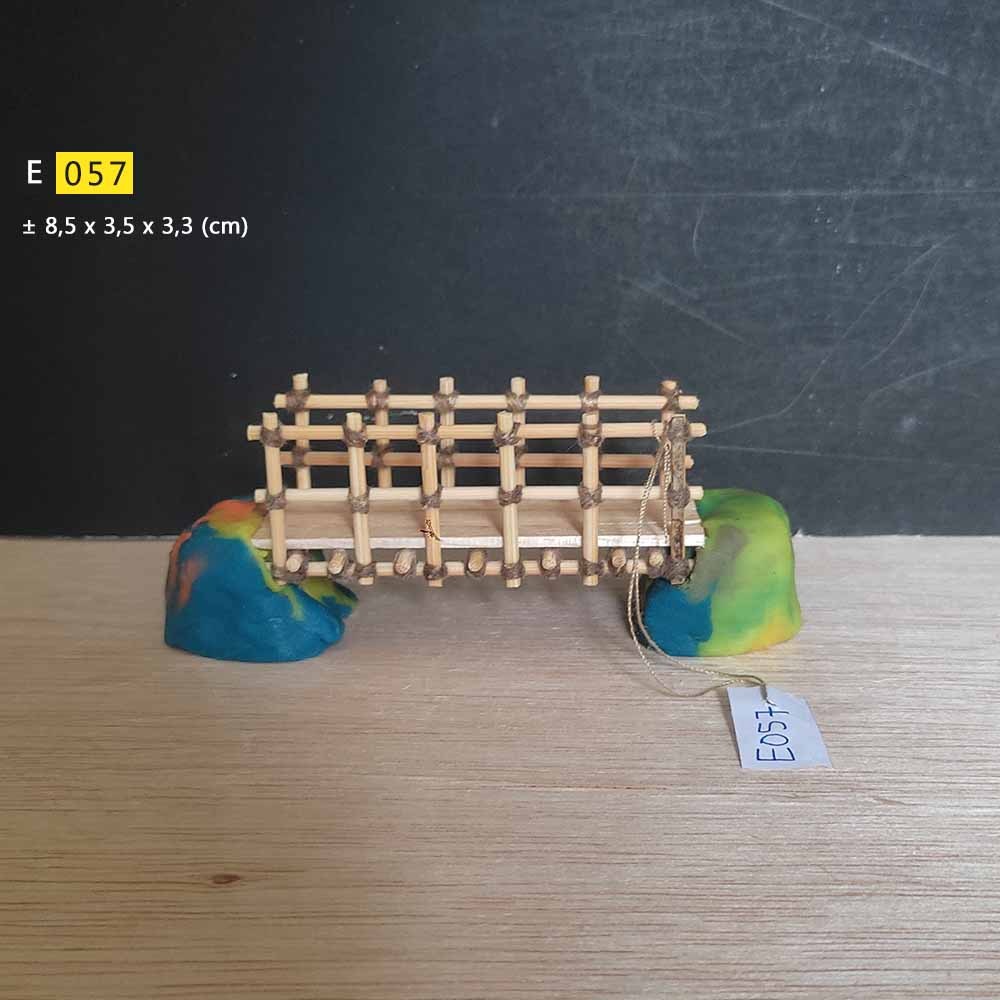 [ E057 ] Miniatur Hiasan Ornamen Jembatan Kayu Bambu aksesoris diorama / akuarium / aquascape