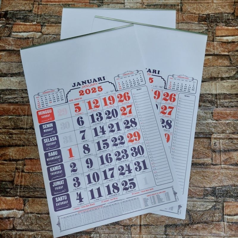 

KALENDER KERJA MEDIUM ARAB TAHUN 2025 (ukuran 32 x 48 cm)