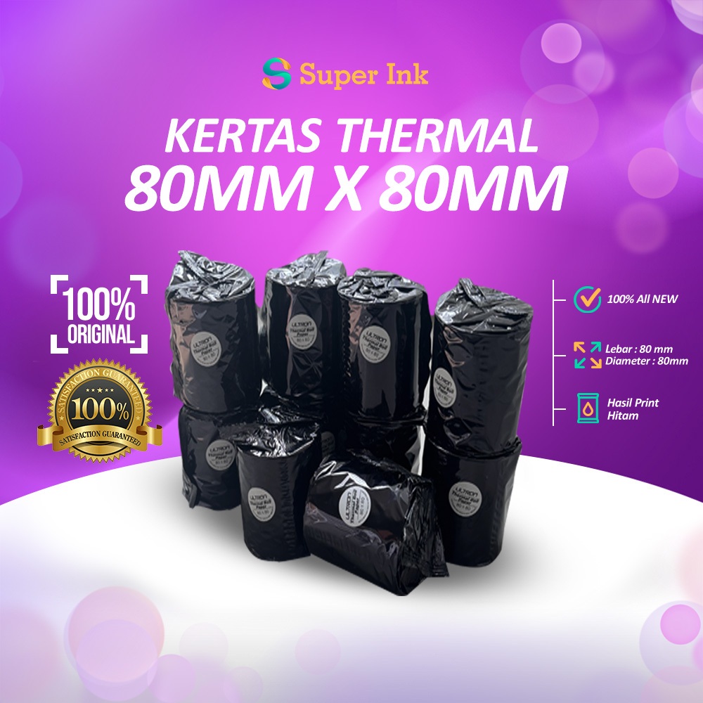 

Kertas Thermal Ukuran 80 x 80 Paper Roll