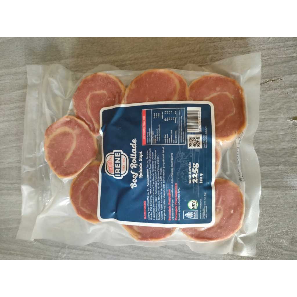 

irene rolade sapi 225 gram isi 9 pcs