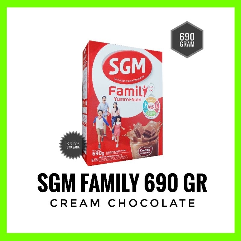 

SGM FAMILY YUMMI NUTRI 690 GR 690GR CREAMY CHOCOLATE