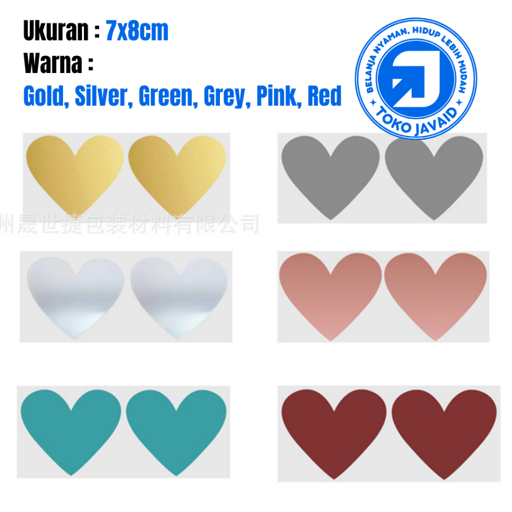 

JAVAID Label Gosok stiker Gosok Love 7x8cm