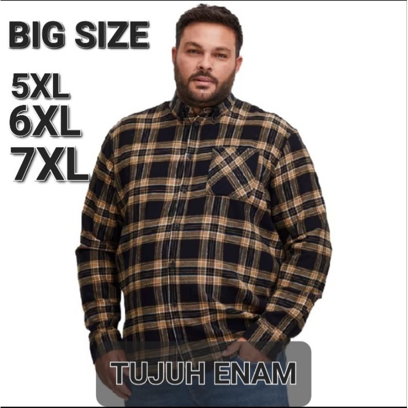 Kemeja Flanel Jumbo-Flanel Big Size 5XL-6XL-7XL