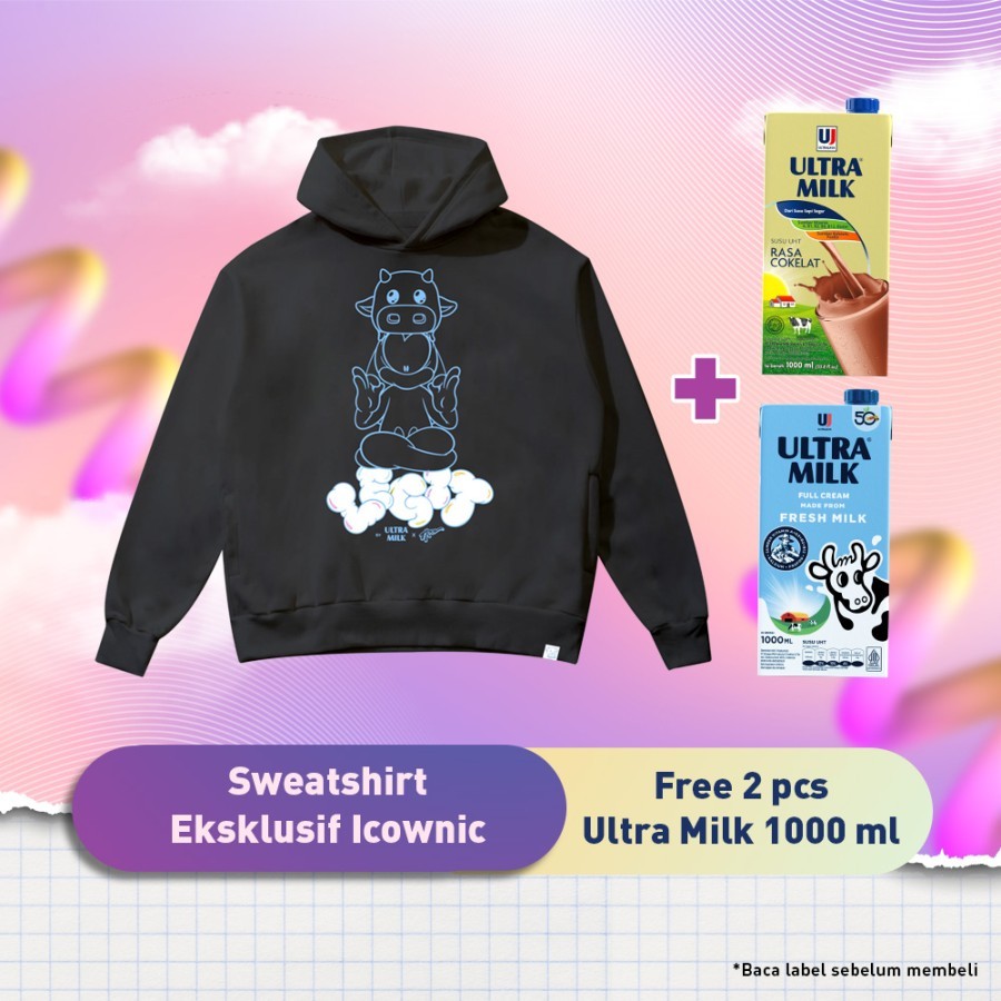 

Ultra Milk Icownic Collector Series - Sweatshirt Eksklusif Icownic - Free Ultra Milk 2 Pcs 750 ml