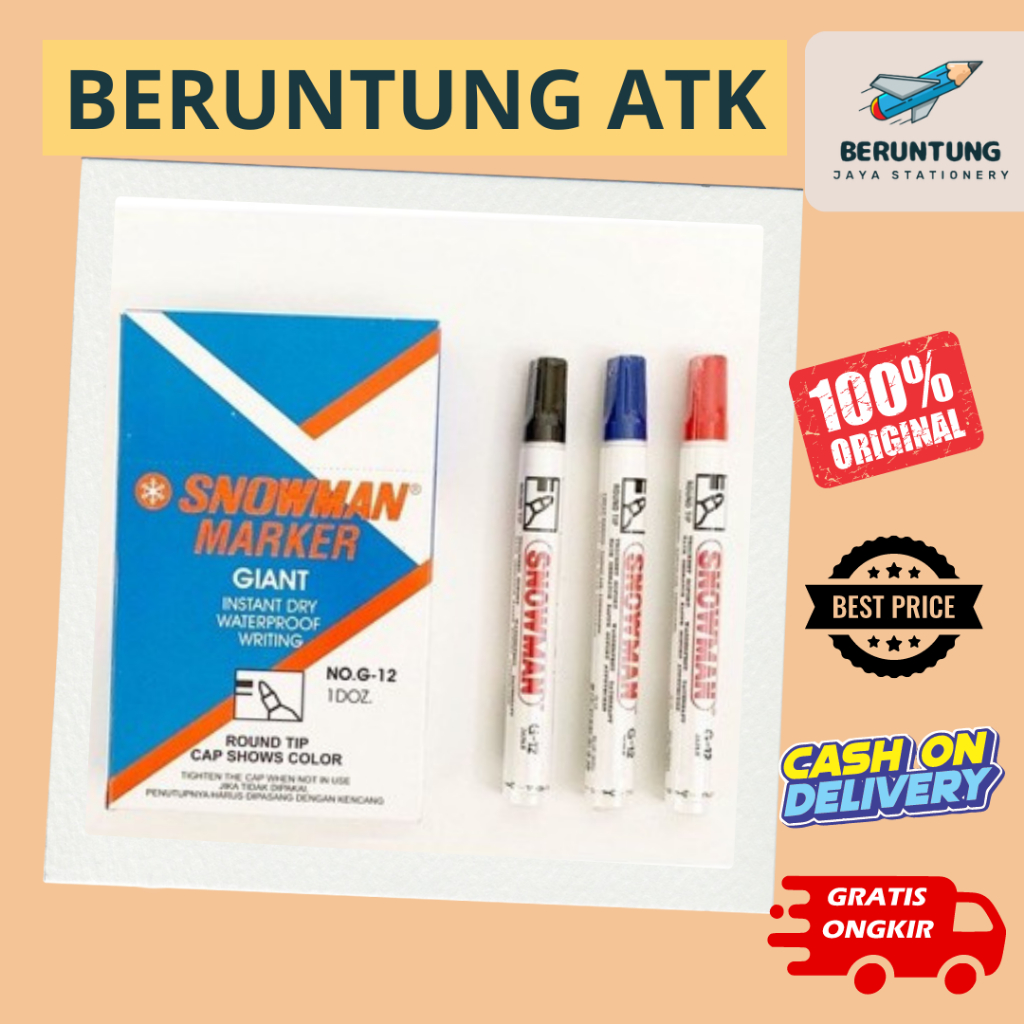 

Snowman Spidol Permanent Marker G 12