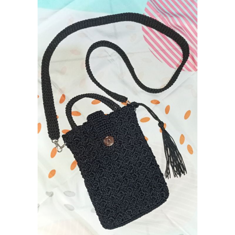 ✨ReCrochet✨ Tas Rajut HP Prada / Tas Selempang HP Prada Handmade