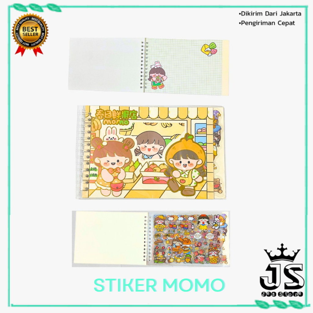 

JS Stiker Stiker Motif Kartun Korea Stiker Momo Lucu Anti Air Dekorasi Handbook Scrapbook