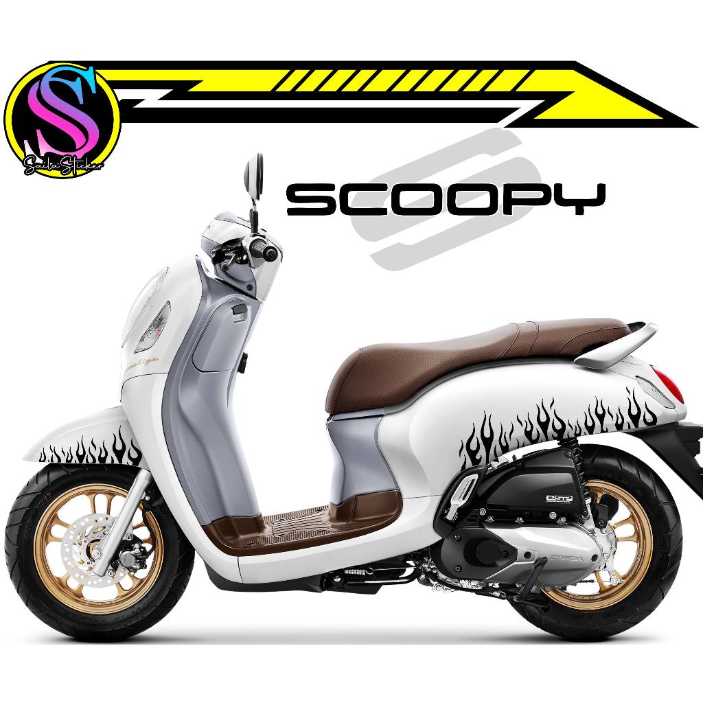 371/STRIPING NEW SCOOPY/STICKER SCOOPY/STICKER CUTTING API/LIS BODY MOTOR SCOOPY/STIKER LOGO API