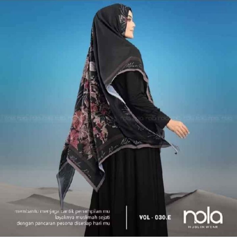 PL khimar nola muslime wear printing bahan ceruty