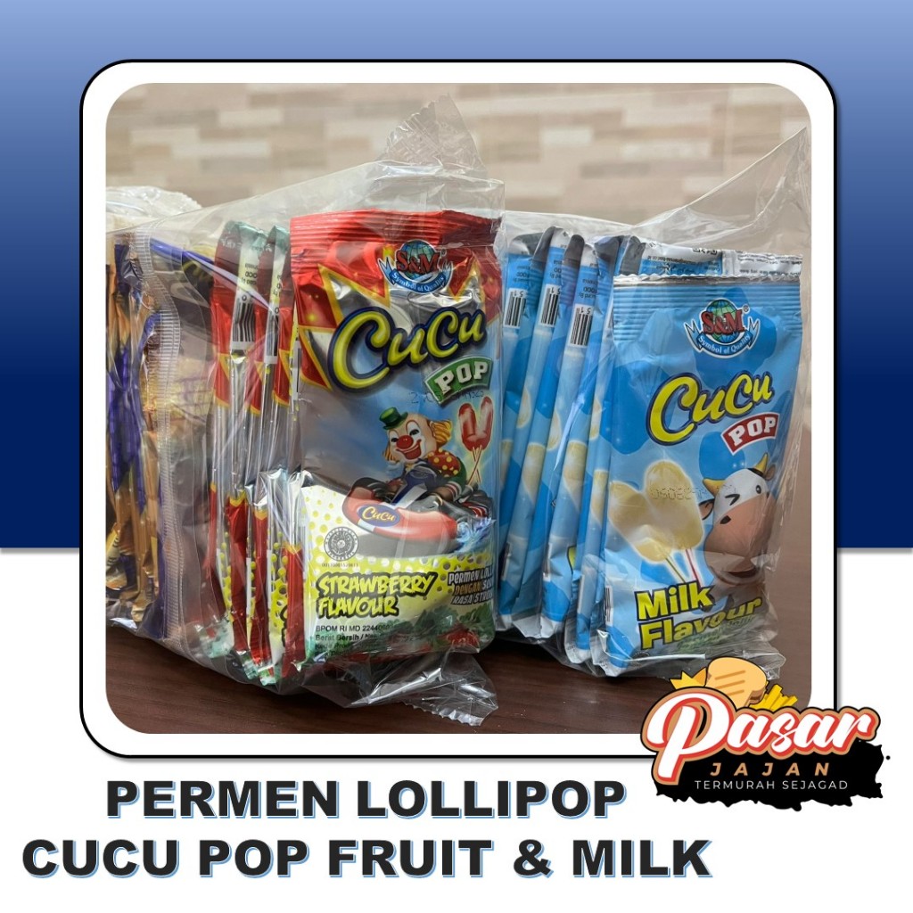 

Permen Lollipop Cucu Pop Fruit & Milk 20pcs x 9gr