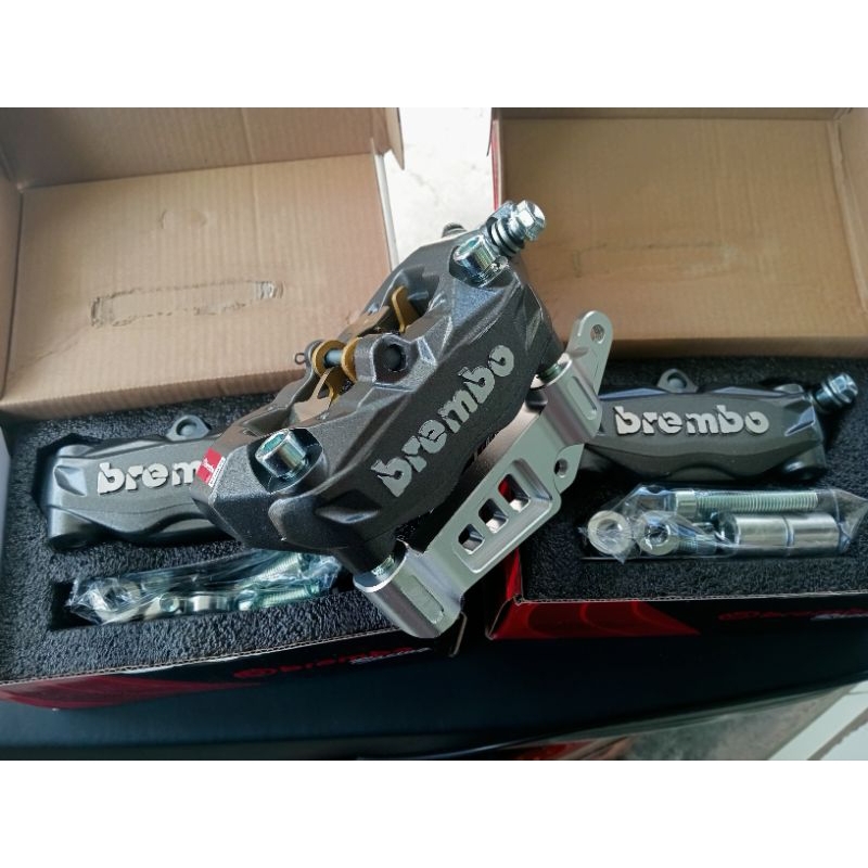 kaliper Brembo M3 set breket pnp shok ninja