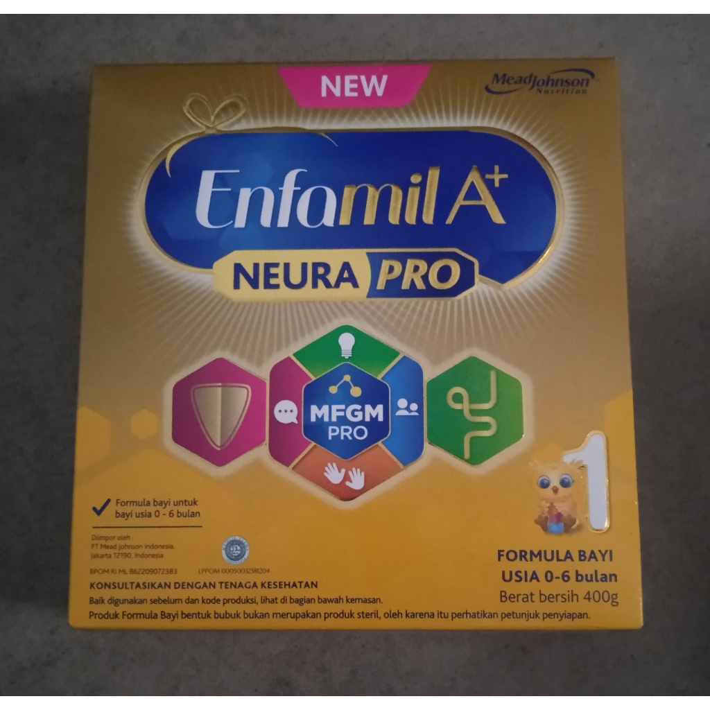 Enfamil A+ Susu Formula Bayi 0-6 Bulan Plain 400gr