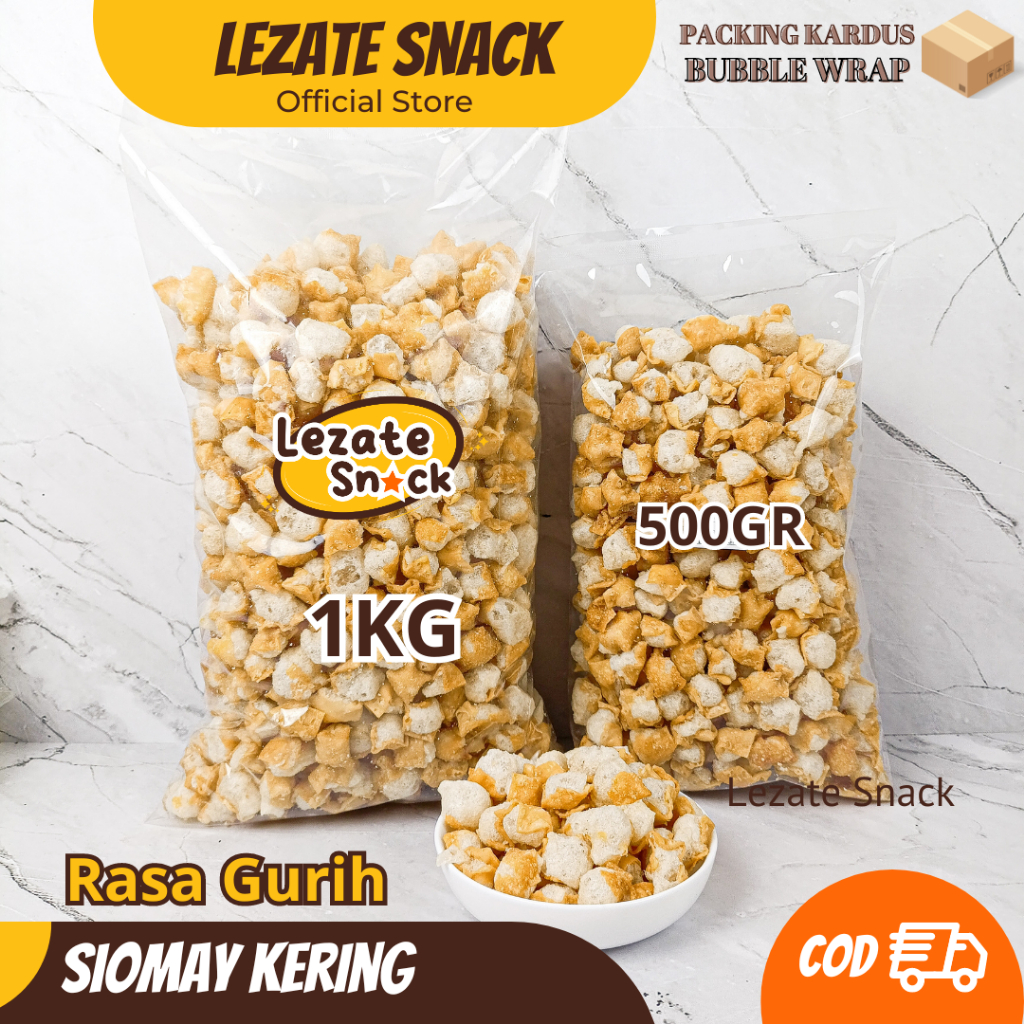 Siomay Mini Kering Kiloan 1KG Gurih Renyah Murah / Somay Kering Seblak Siomay Kering Daun Jeruk Cuan