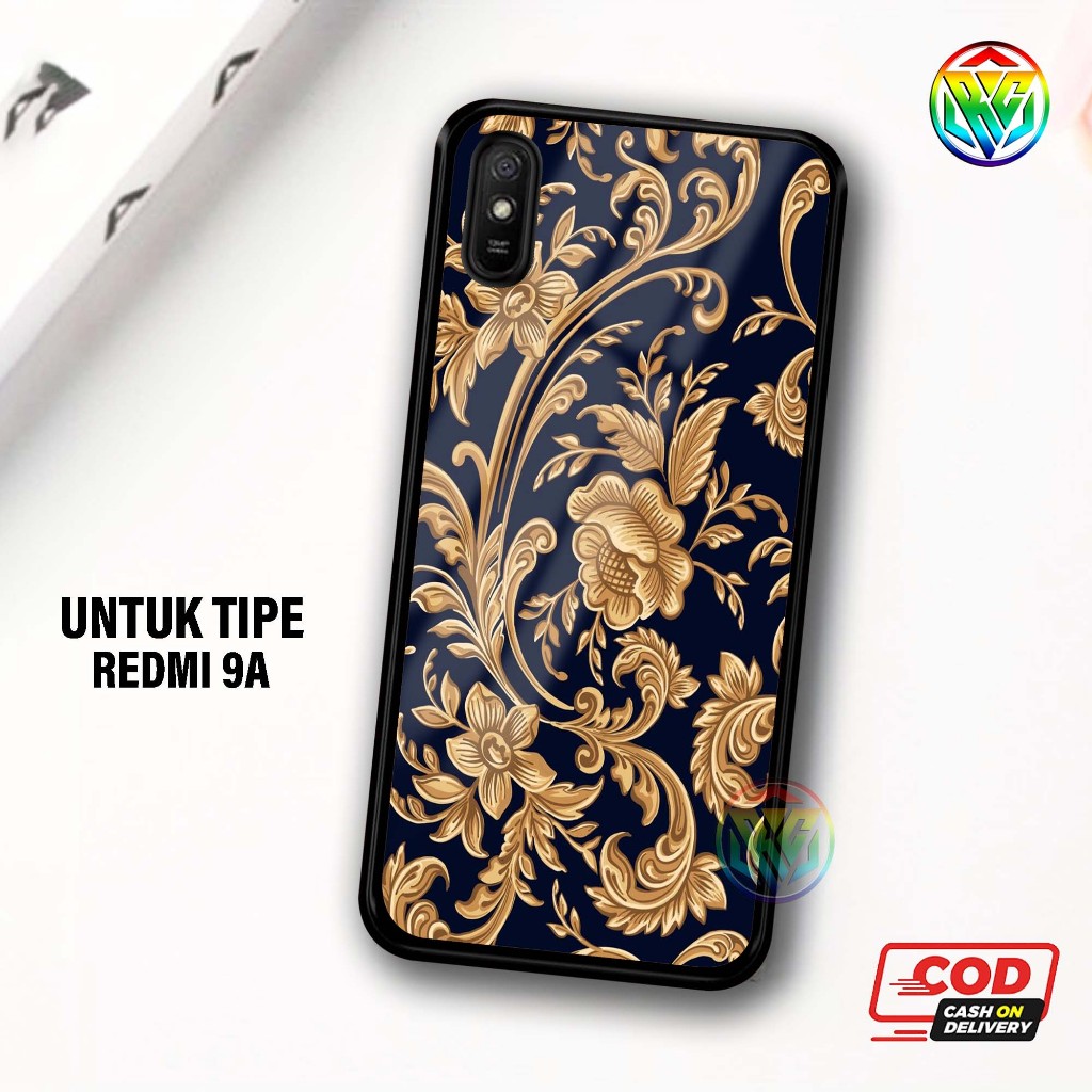 Real Case Xiomi Redmi 9A Terbaru Case kilau - New Case Glossy casing Hp Xiomi Redmi 9A [Motif BATIK]