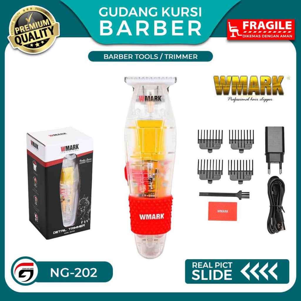 Trimmer Wmark NG 202 Alat Cukur Rambut Transparan Hair Trimer