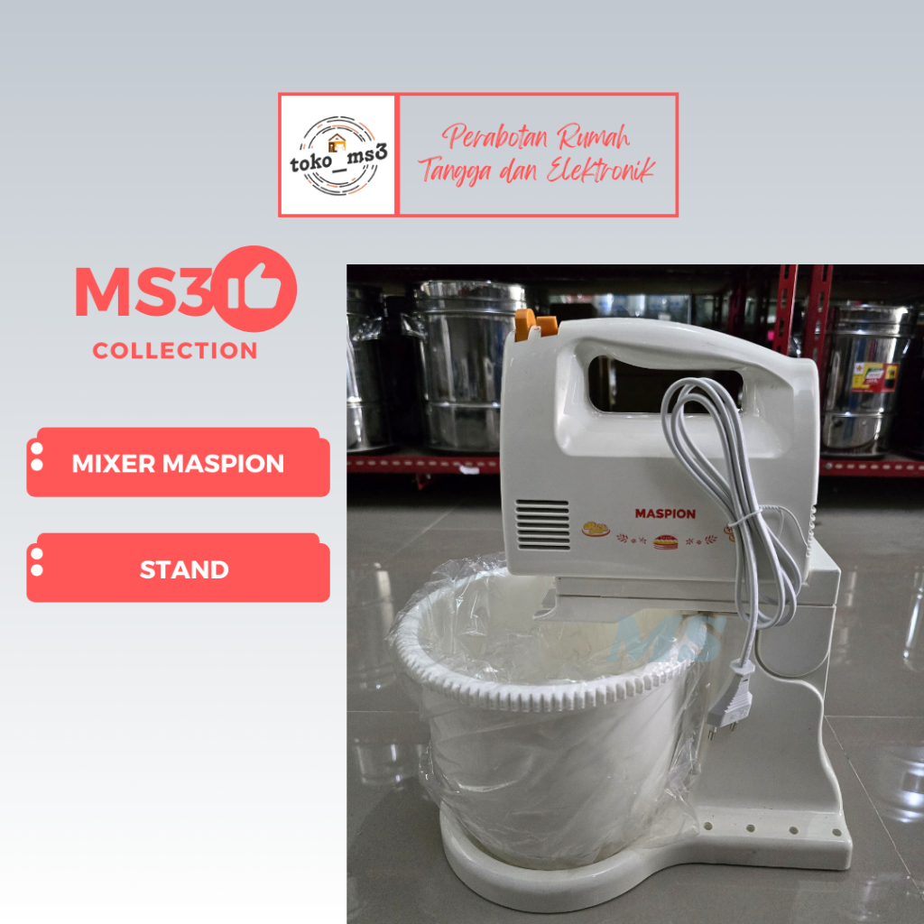 Mixer Maspion Stand MT-1140 /Mixer+Wadah Adonan/Mixer Duduk