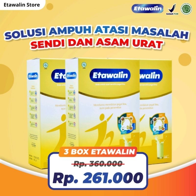 

Etawalin Susu Etawa Herbal Nyeri Sendi 3 Box Asli