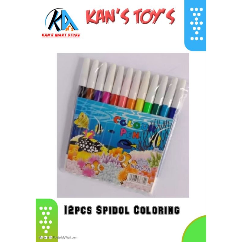 

Spidol Colouring Isi 12pcs