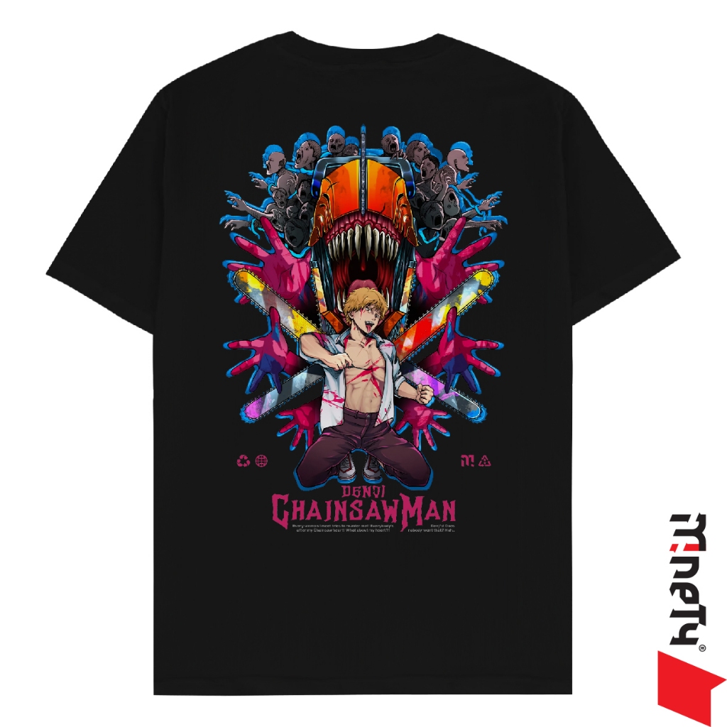 MINETY T-SHIRT Denji Chainsaw Man - Kaos Anime Manga Chainsaw Man