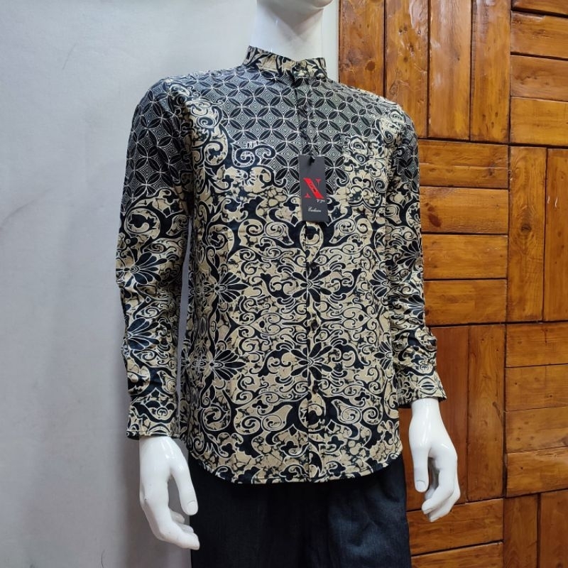 WS14 Kemeja Koko Lengan Panjang Motip Batik Katun N ONE Kh Mk erkape