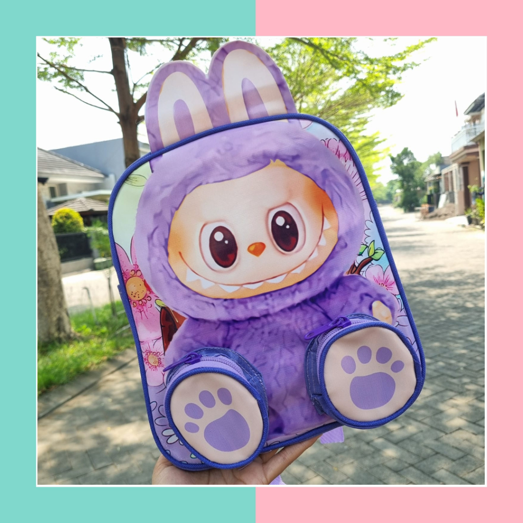 TAS LABUBU / TAS ANAK PEREMPUAN TK / TAS RANSEL ANAK SEKOLAH TK / TAS RANSEL ANAK