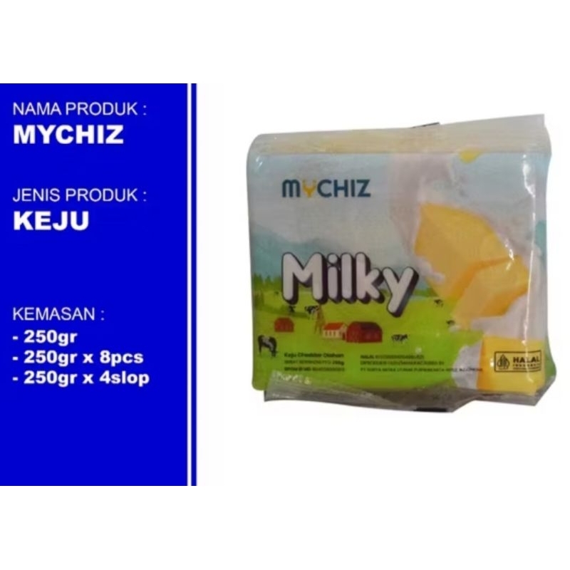 

Mychiz milky / cheddar keju olahan 250 gram