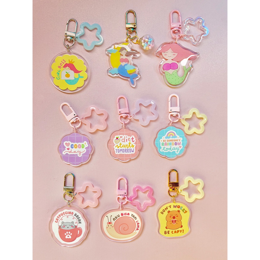 Keychain Acrylic / E-poxy (Gantungan Kunci Akrilik / E-poxy)