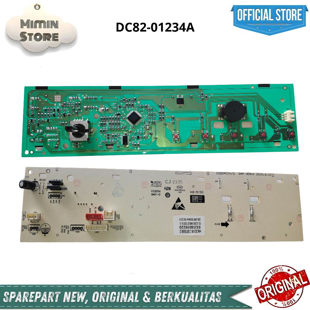 MODUL PCB DISPLAY MESIN CUCI SAMSUNG ORIGINAL WW70T3020WW WW80T3040BW WW80T3040WW