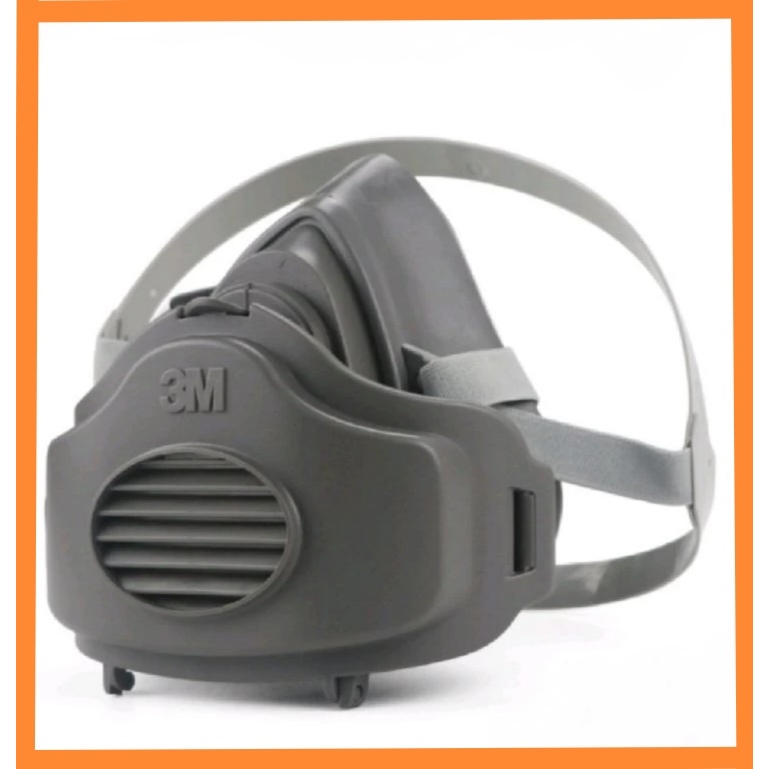 Masker 3M 3200 Set Half Face Mask Gas Respirator Filter Pelindung Debu Mask Full 3 in 1