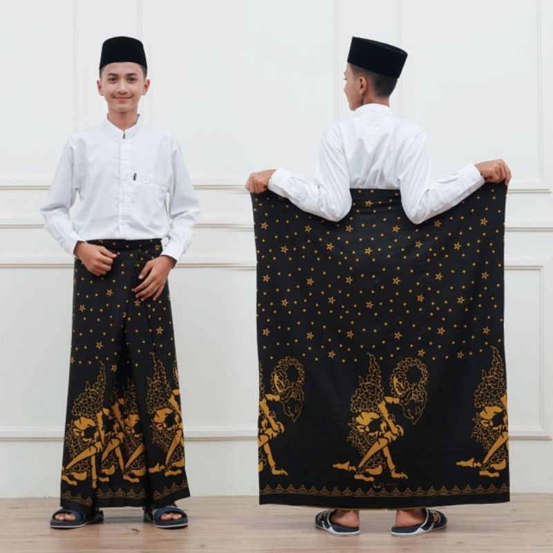 Recommended New Motif Wayang Sopal Sarung Anak Laki Laki - Wayang Gatotkaca - Sarung Anak - Sarung