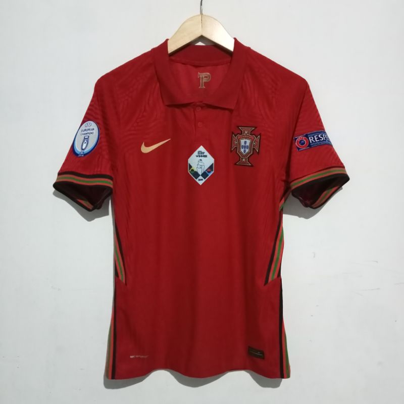 Jersey Player Issue Portugal Home 2020 Nameset Ronaldo Full Patch Euro 2020